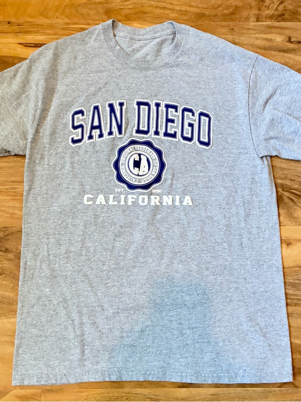 uit of the Loom HD Mens / Women’s Gray 'San Diego' T-Shirt Short Sleeve